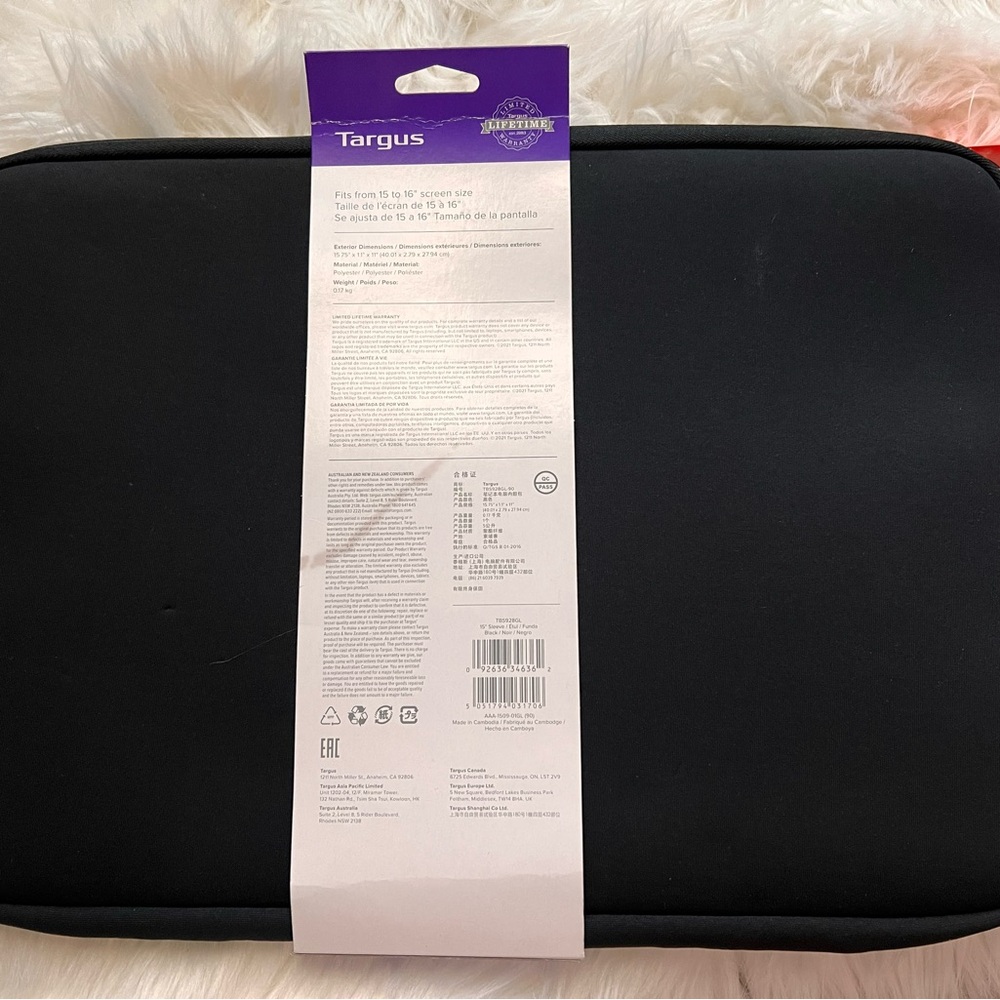 Targus Bonafide Black Laptop Sleeve - Picture 4 of 4